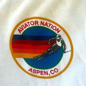 Aviator Nation white aspen sweatpants